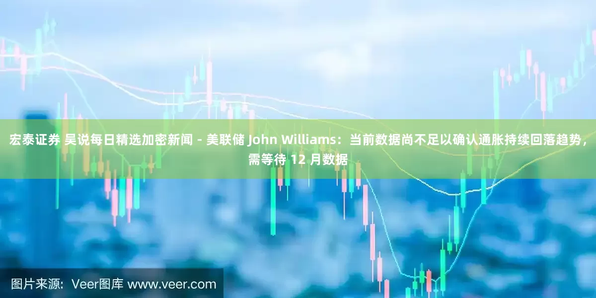 宏泰证券 吴说每日精选加密新闻 - 美联储 John Williams：当前数据尚不足以确认通胀持续回落趋势，需等待 12 月数据
